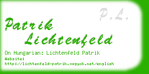 patrik lichtenfeld business card